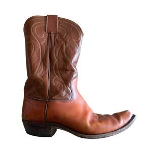 Vintage 1950s Hyer Leather Cowboy Boots Size 8 Mens 10 Womens